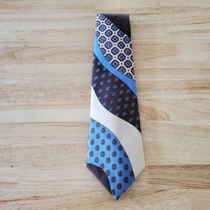 Vinatge JCPENNY Tie Blue Paisley Made In Italy